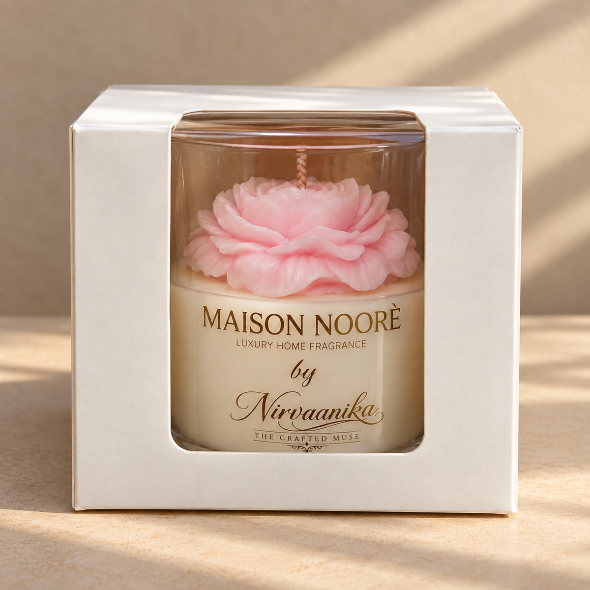 Celestine British Rose Scented Clear Glass Jar Candle