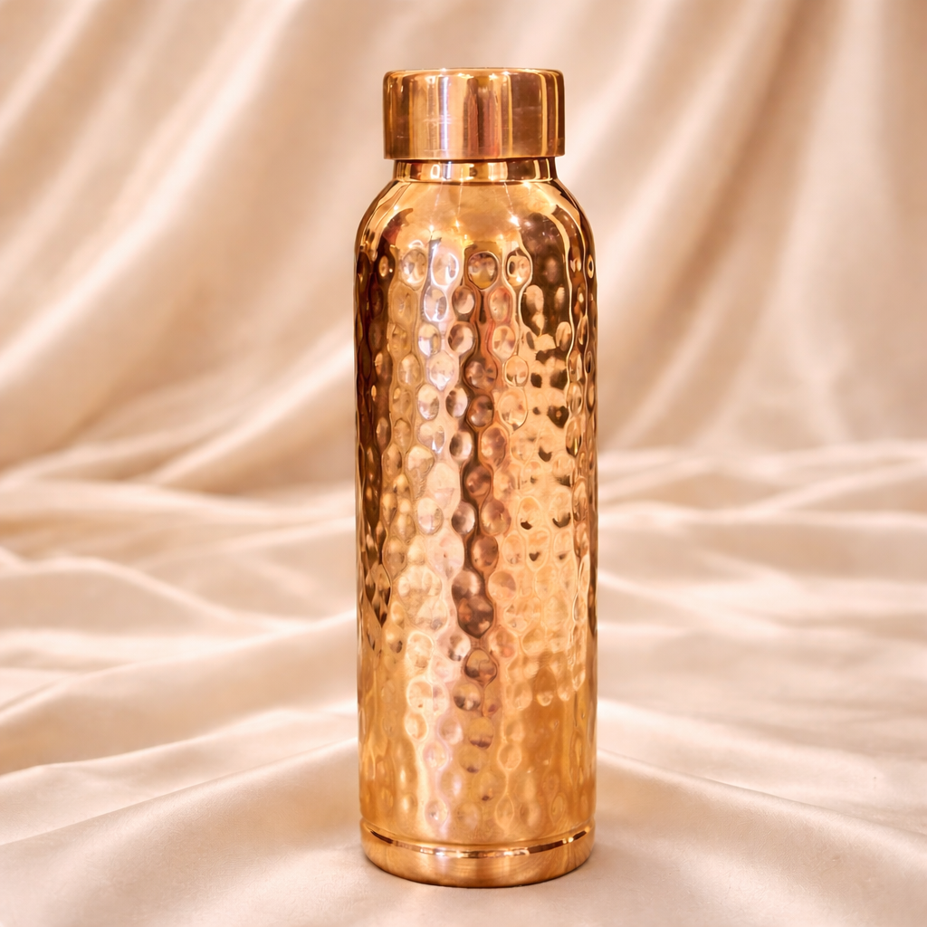 Aabha Handcrafted Hammered Pure Copper Bottle