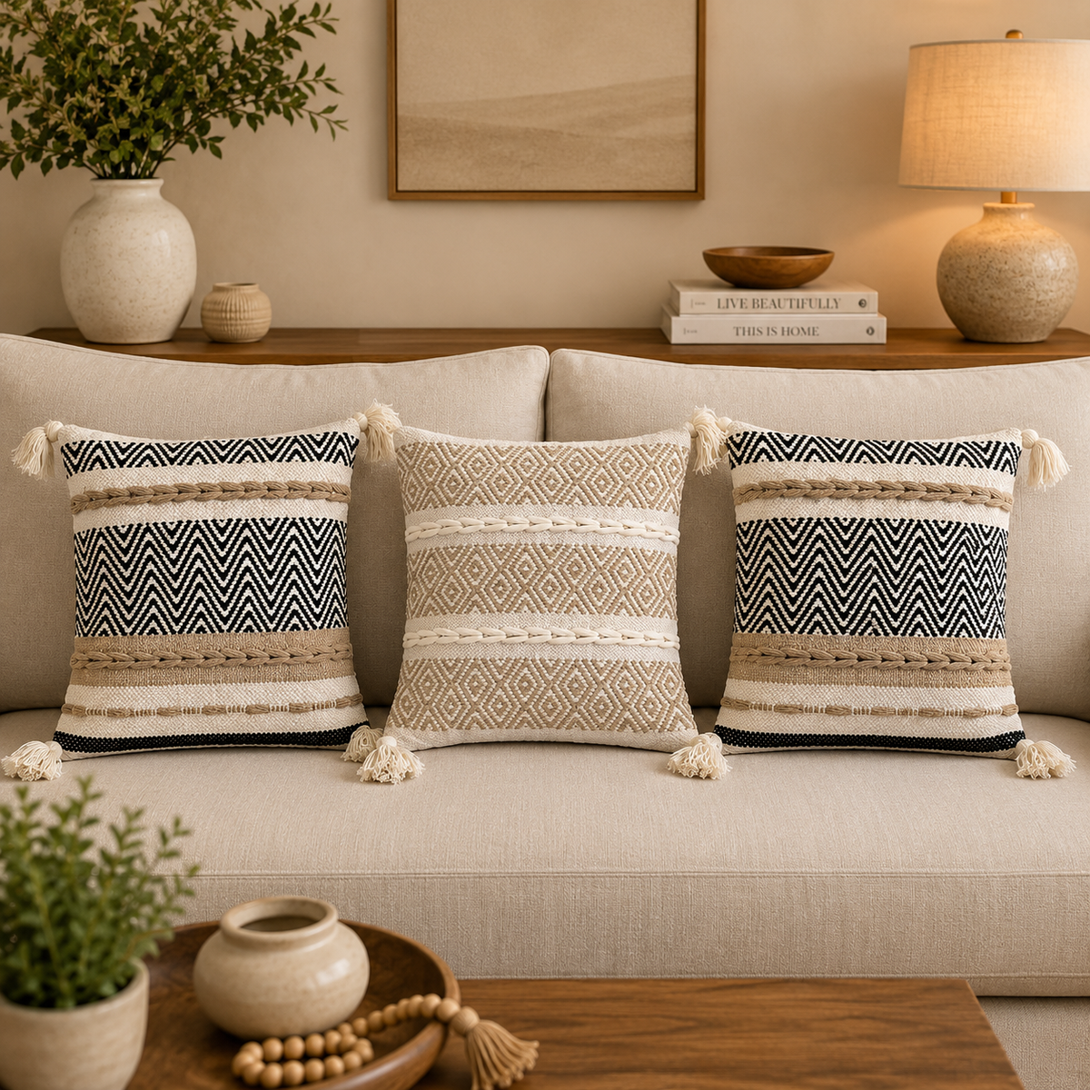 Nivara Loom Harmony Cushion Cover Set of 3