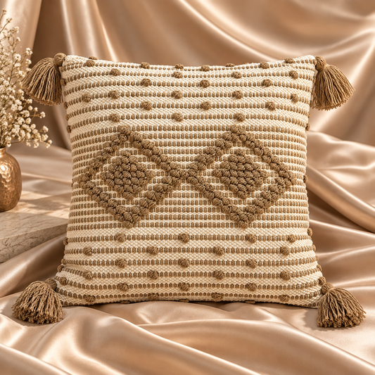 Tavisha Handloom Textured Geometric Cushion Cover