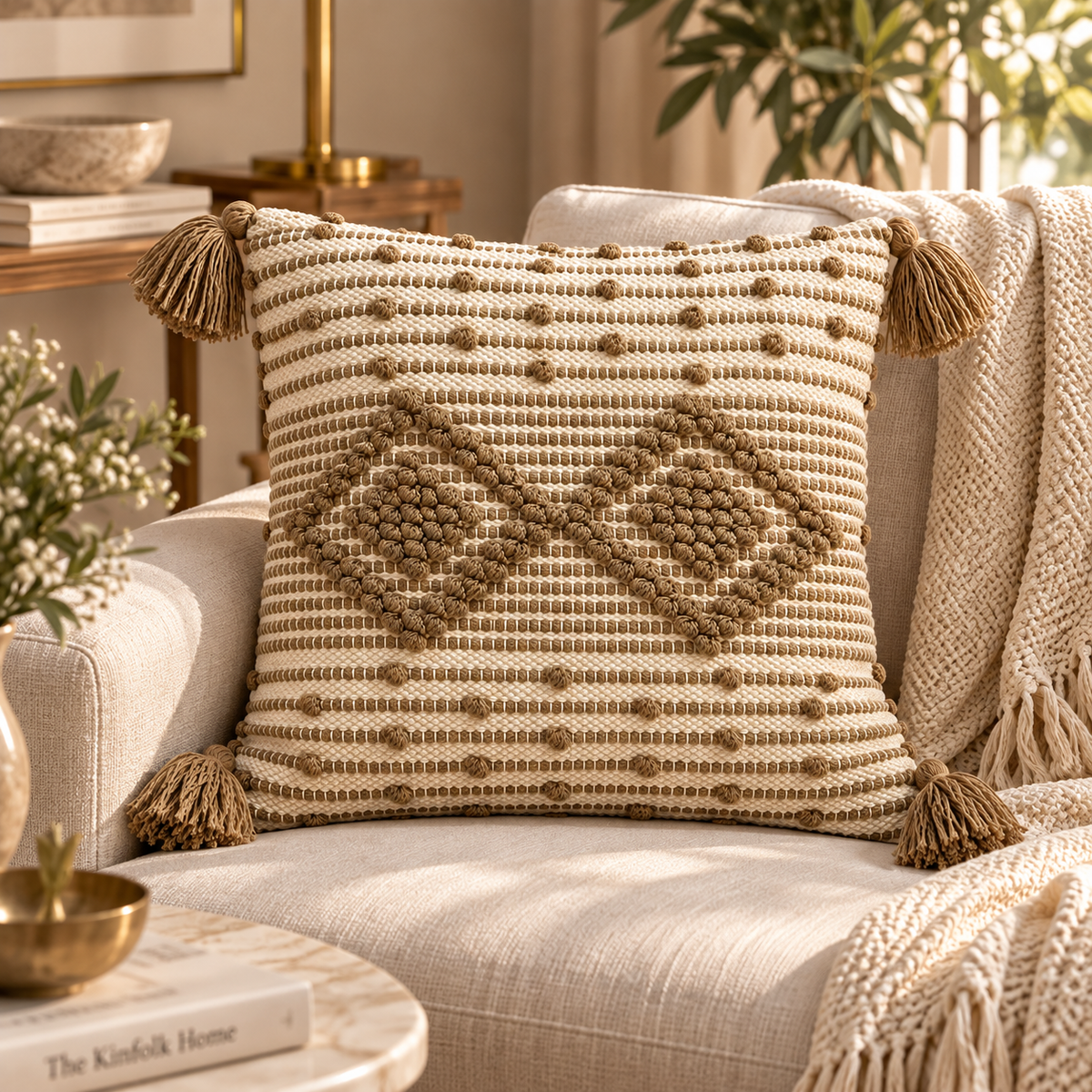 Tavisha Handloom Textured Geometric Cushion Cover