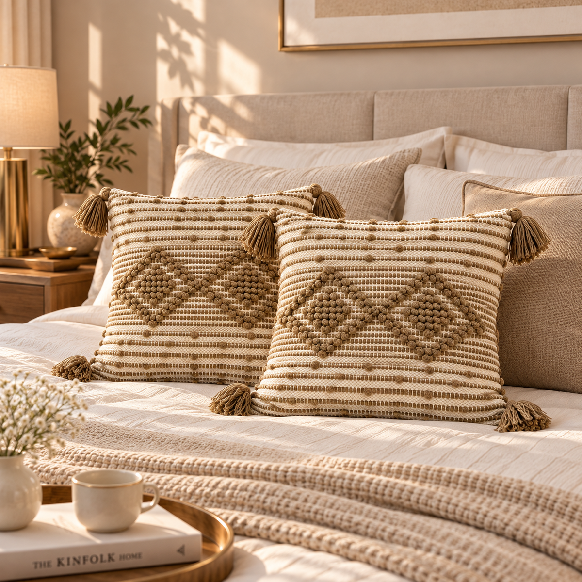 Tavisha Handloom Textured Geometric Cushion Cover