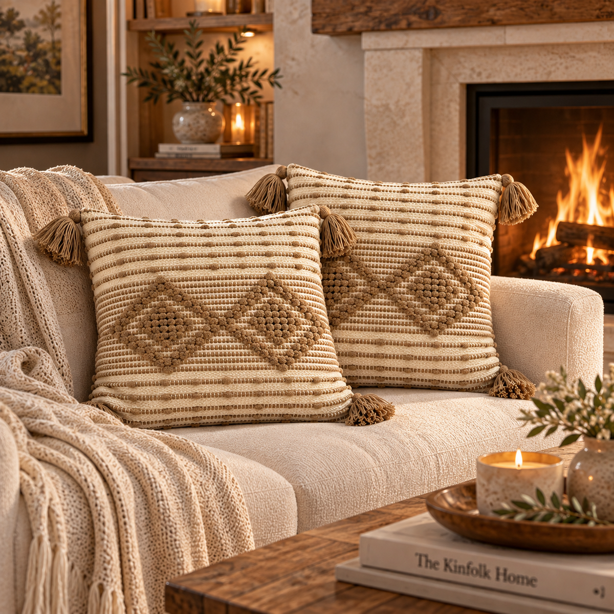 Tavisha Handloom Textured Geometric Cushion Cover
