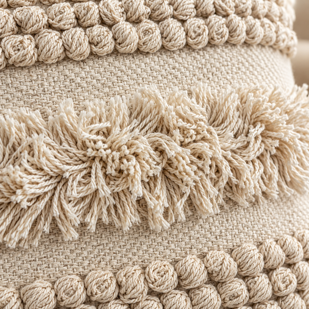 Evara Textured Handcrafted Cushion Cover