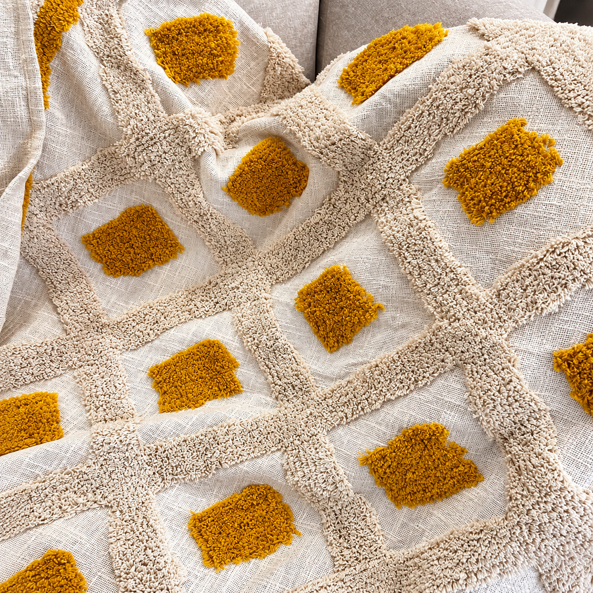 Zariya Diamond Weave Sofa Throw