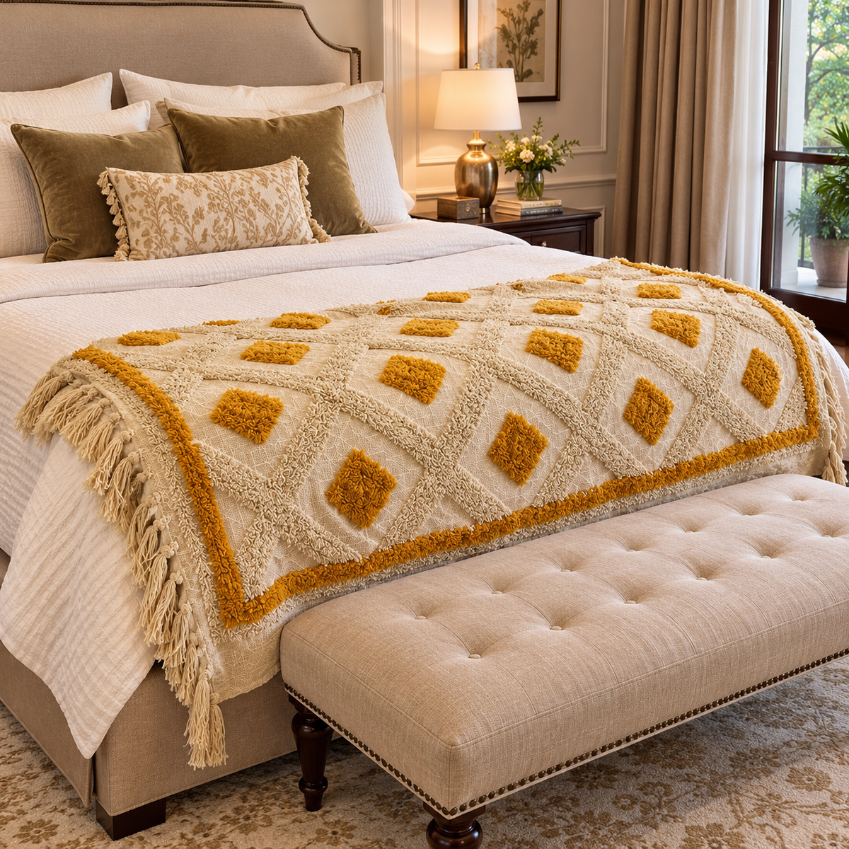 Zariya Diamond Weave Sofa Throw