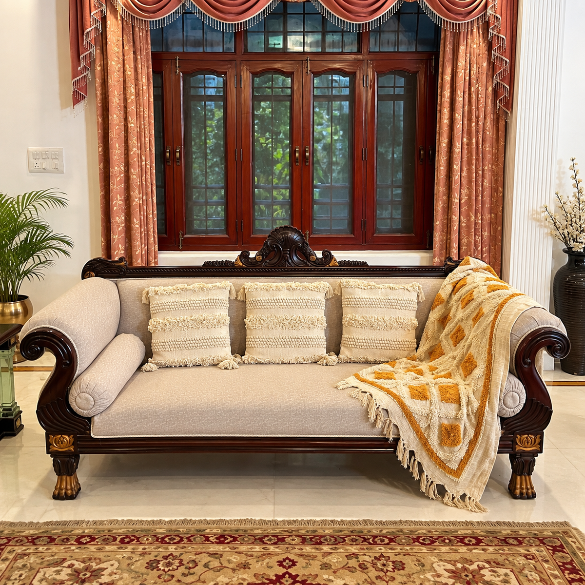 Zariya Diamond Weave Sofa Throw