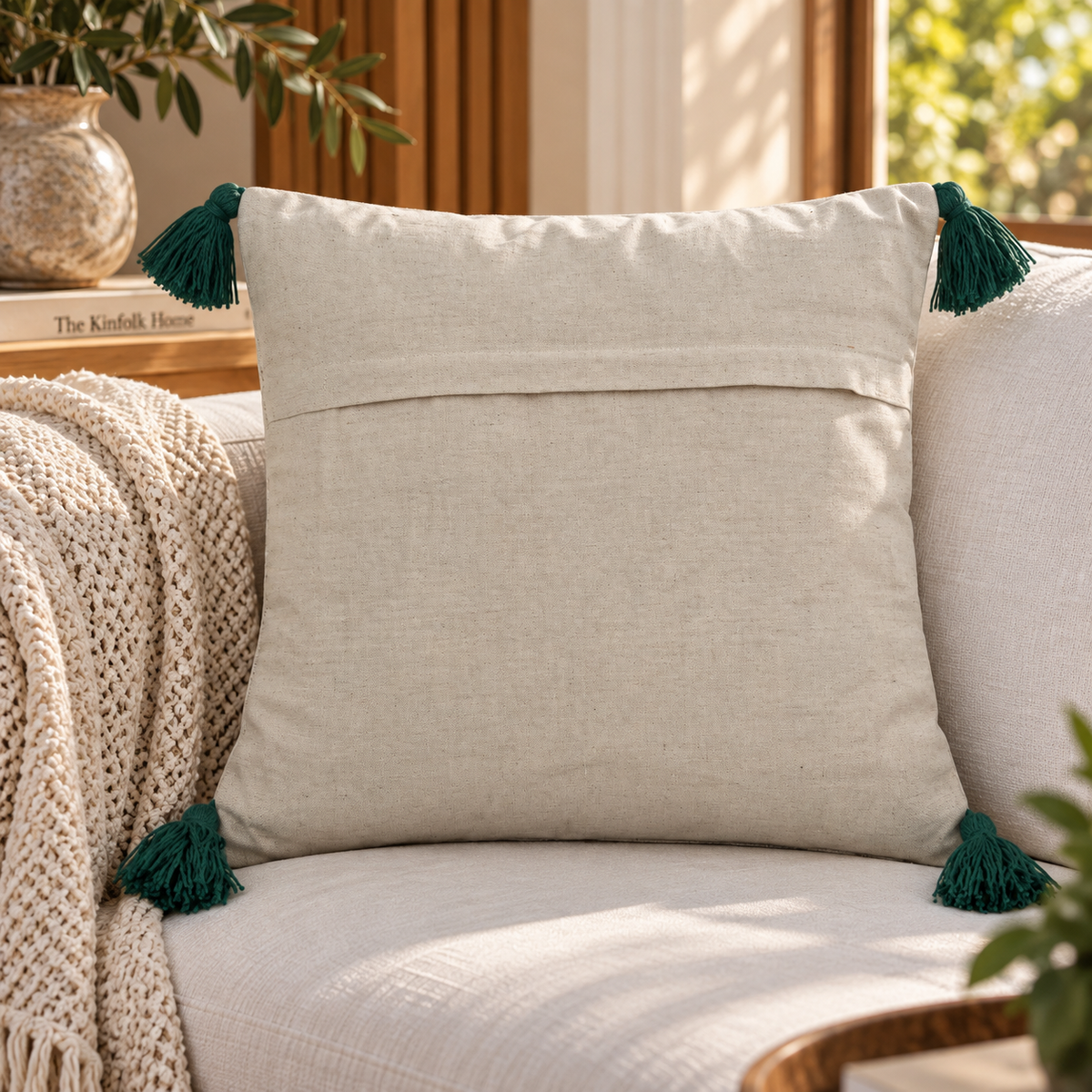 Kairavi Handloom Embroidered Floral Cushion Cover