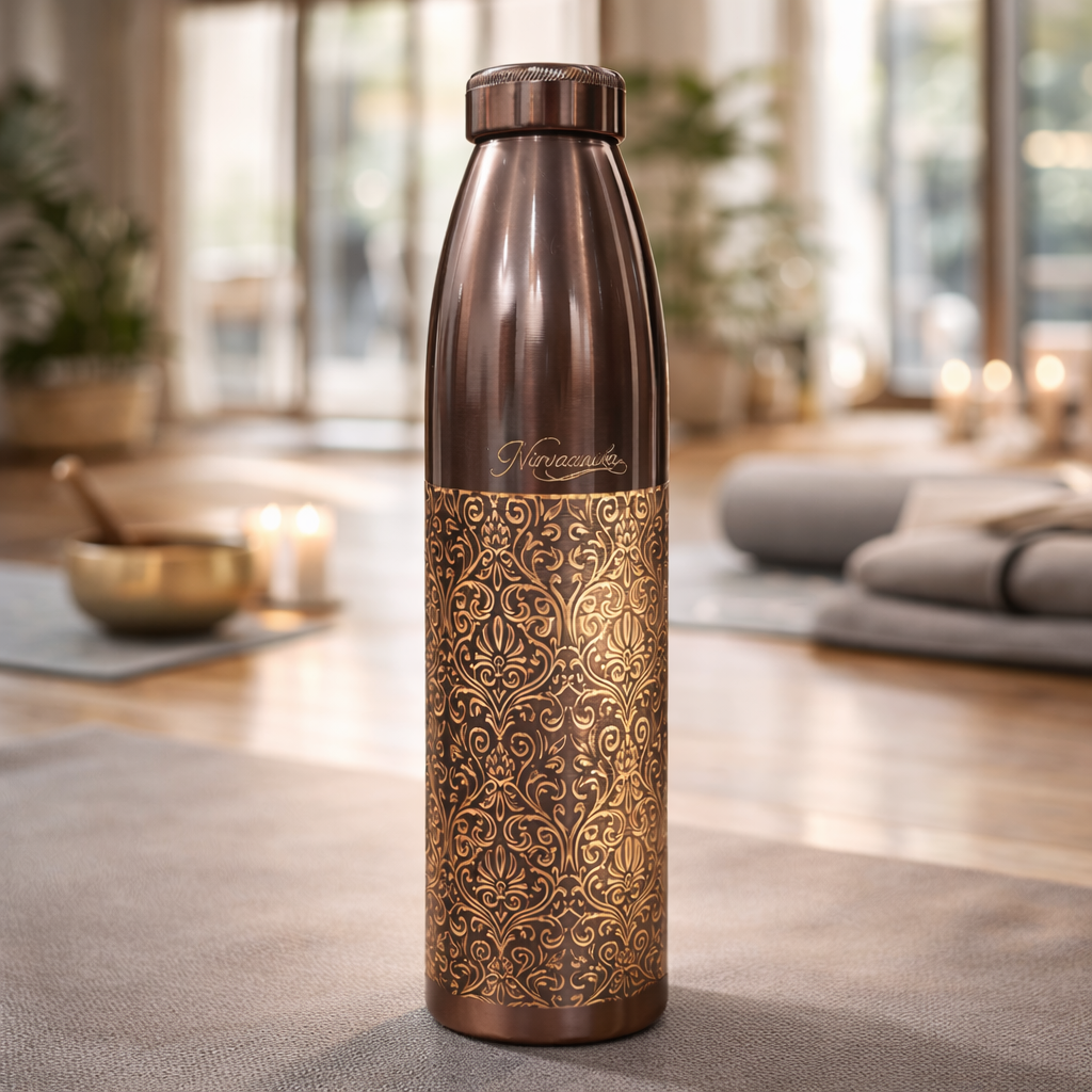 Zari Handcrafted Pure Copper Bottle