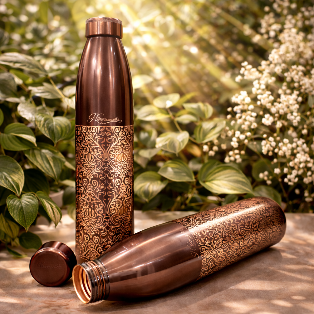Zari Handcrafted Pure Copper Bottle