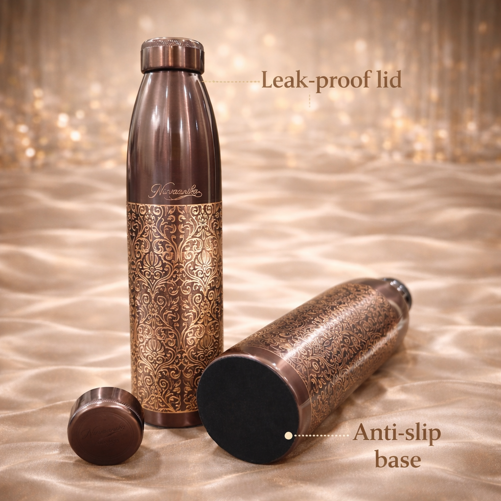 Zari Handcrafted Pure Copper Bottle